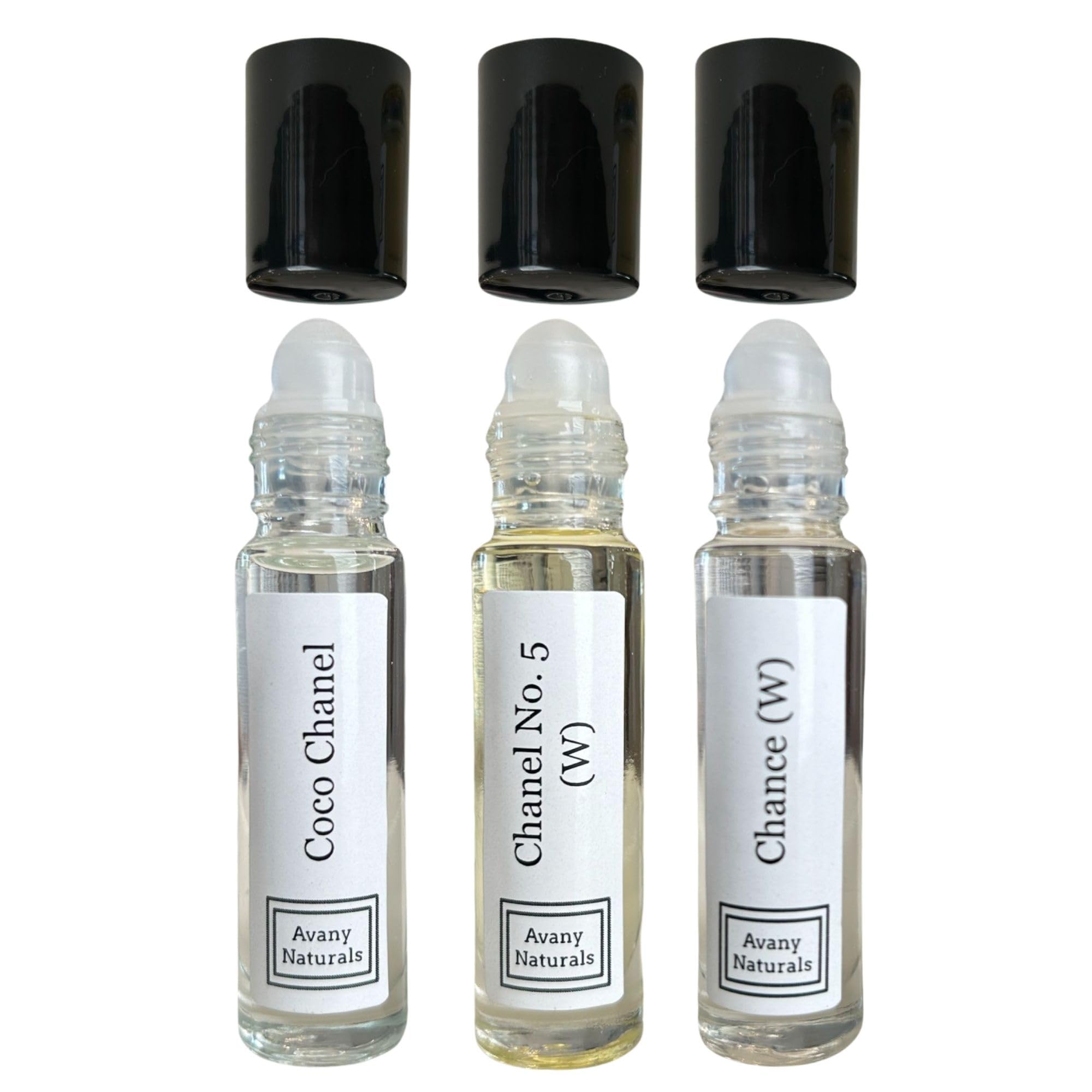 Avany Naturals Women's Perfume Set - Fragrance Oil, Roll On Body Oil, Samples, Gift for Her, Oil Sampler (Intense Collection)