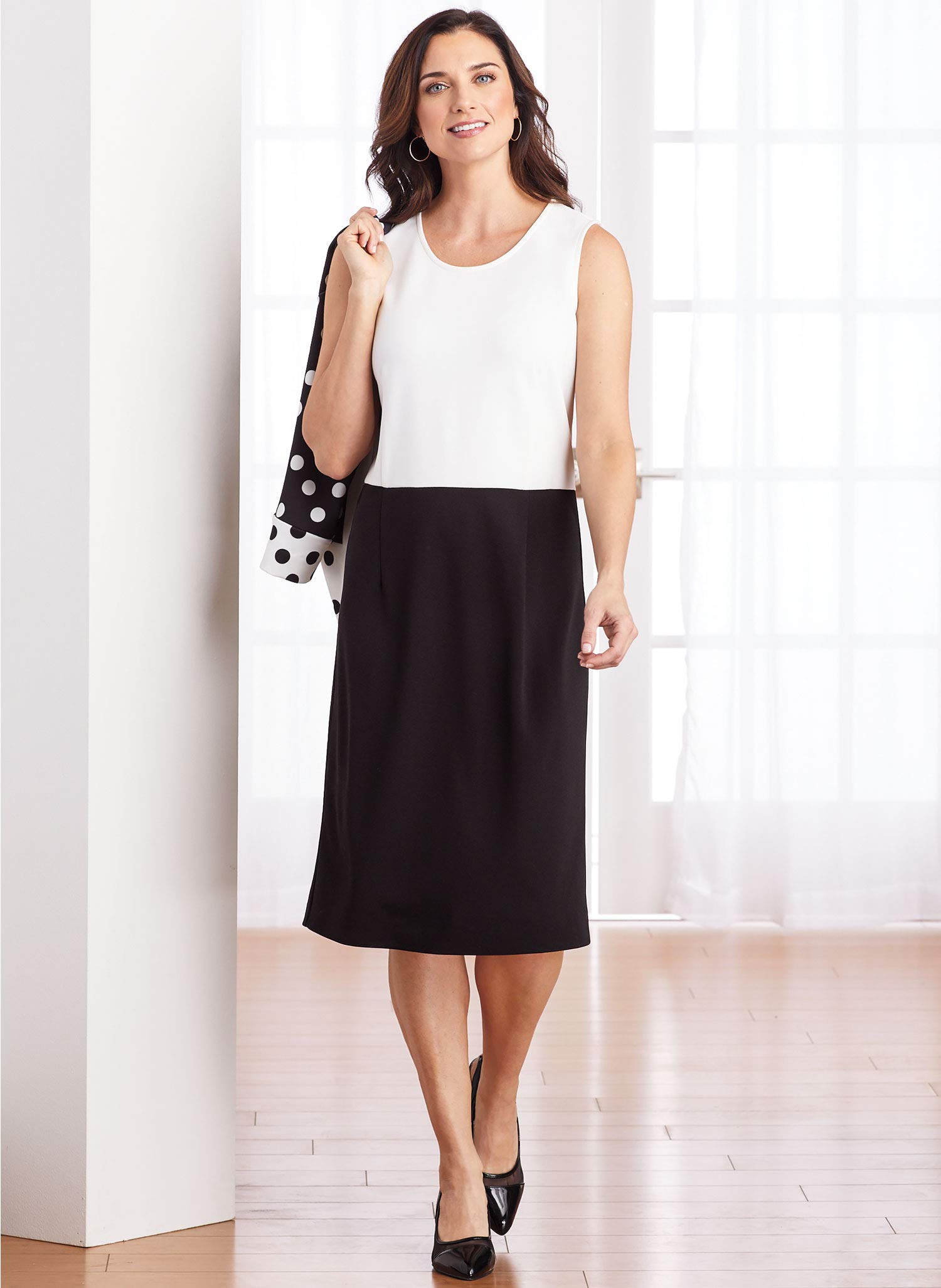 black formal dress for petite women Long Black Formal Dress with Short Sleeves Black / 8 main image 0