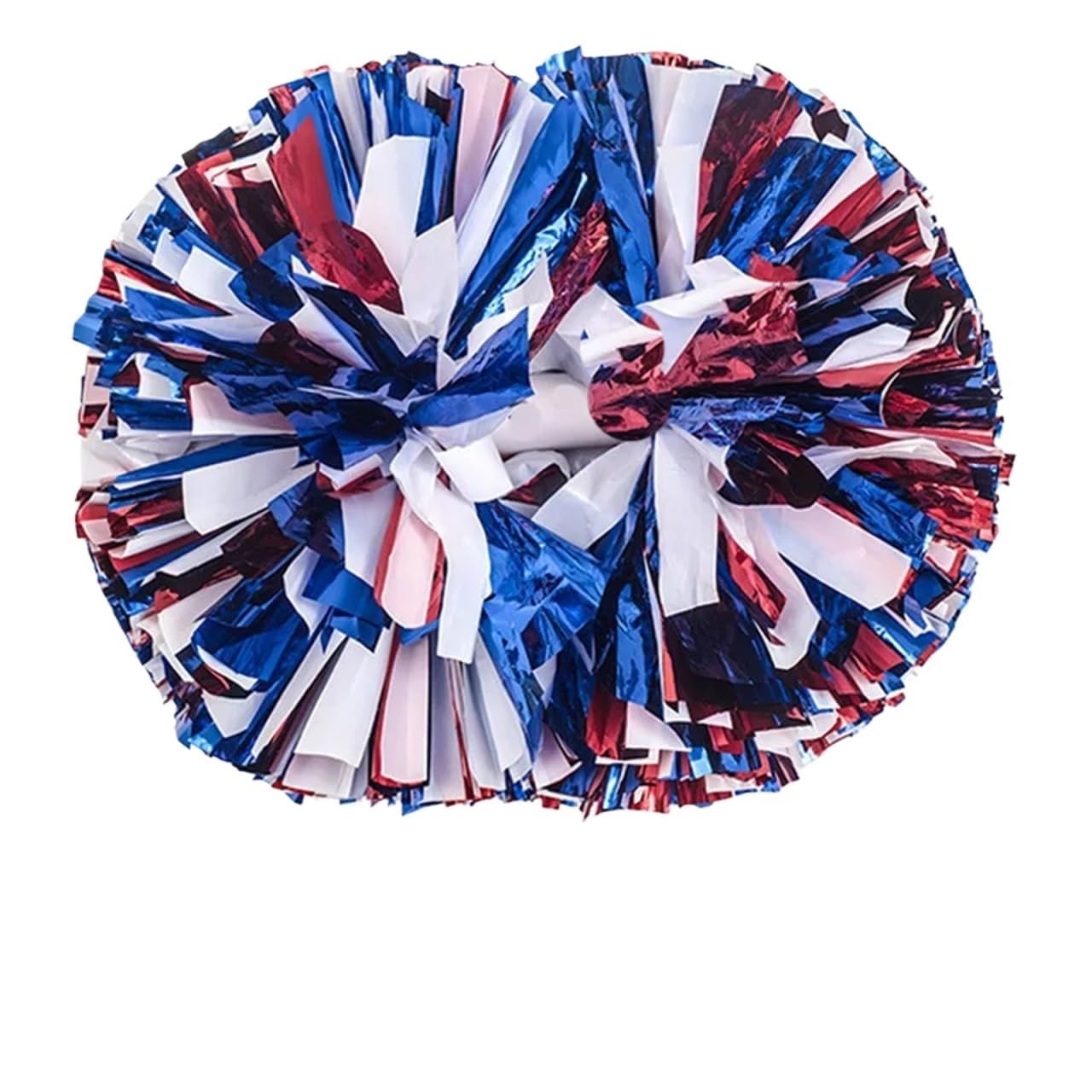 Cheerleading Pompons Lot de 10 Pompons de Pom-Pom Girl for décoration de scène(Blue White Red,30CM 11.81In)