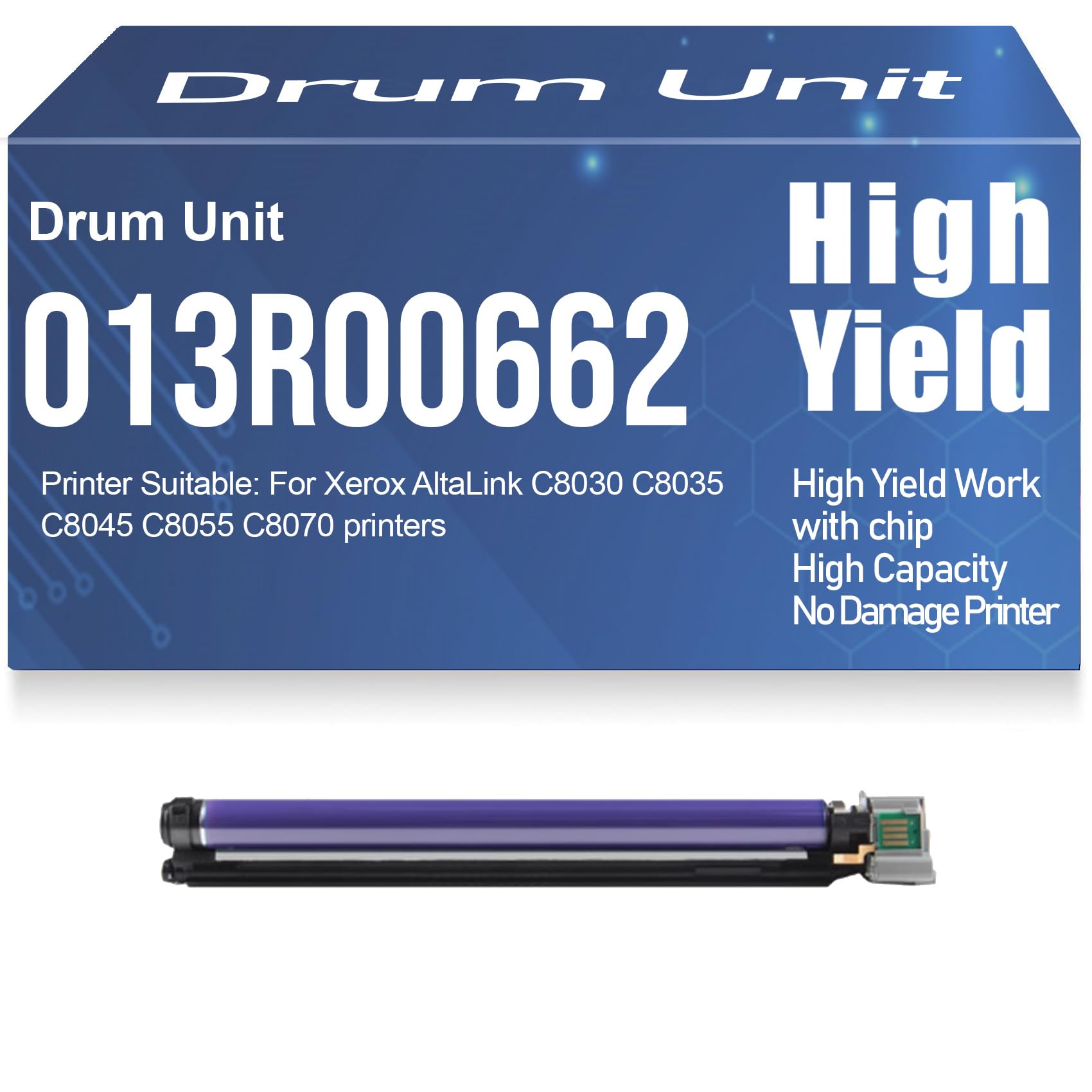 Per Xerox C8045 C8055 C8070 Unità tamburo Compatibile 013R00662 Tamburo di imaging per Xerox AltaLink C8030 C8035 C8045 C8055 C8070 Stampanti 125.000 pagine,Cyan-013R00662