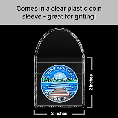 Miniatura 179 de The Achieve Mint Ficha sobria de 13 meses Chip sobrio de trece meses Regalo no AA, medallones no religiosos para hombres y mujeres que celebran