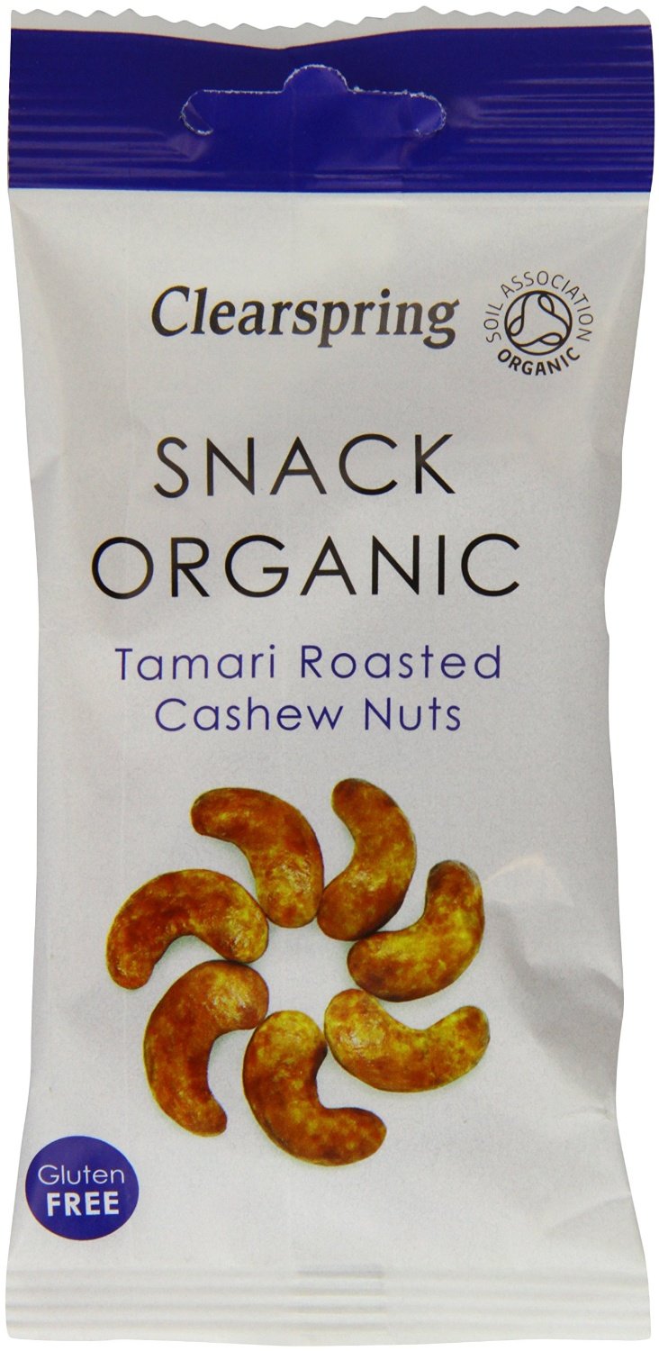 Clearspring Tamari roasted cashew nuts 30g x 12 (Pack of 12)