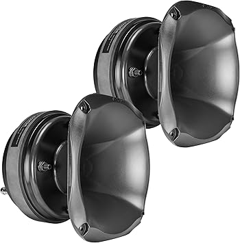 PRV AUDIO 2X WG2500Py Slim 200 Watts 2" Exit Mids & Highs Horn Driver 8 Ohm 107dB PRO Audio Polyimide Compression Driver with Shallow Waveguide 2 Horn Drivers Bundle 400 Watts