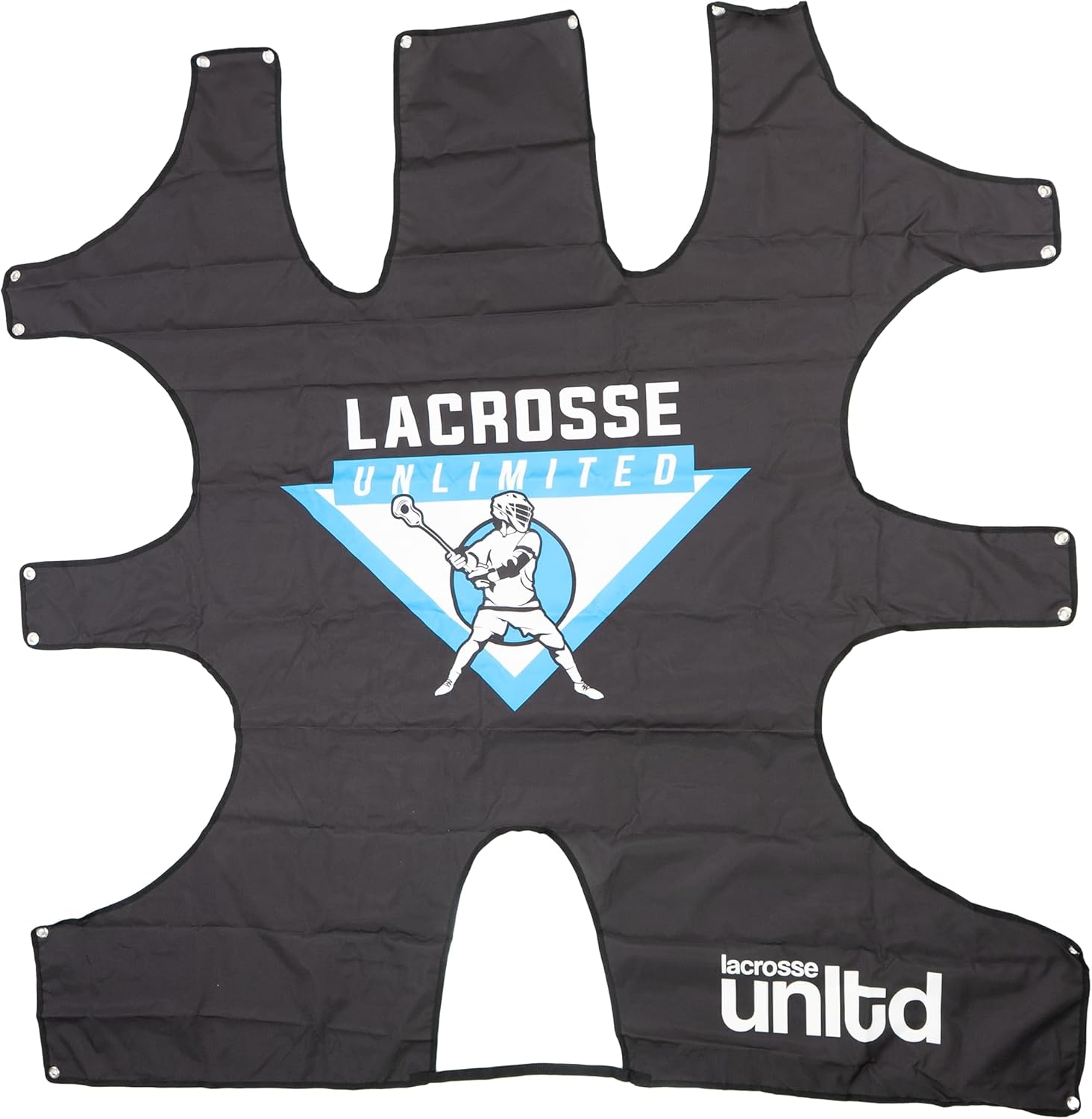Lacrosse Unlimited Full Goal Lacrosse Target, Black with Blue and White Graphics