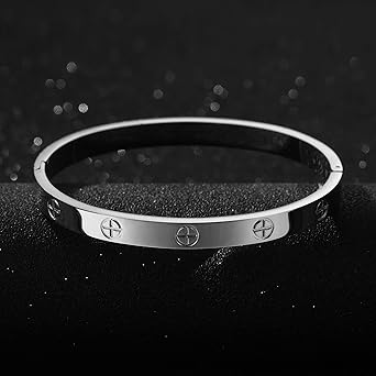 Bracciale da donna in acciaio rigido a molla con ciondolo "Dedica Nasc