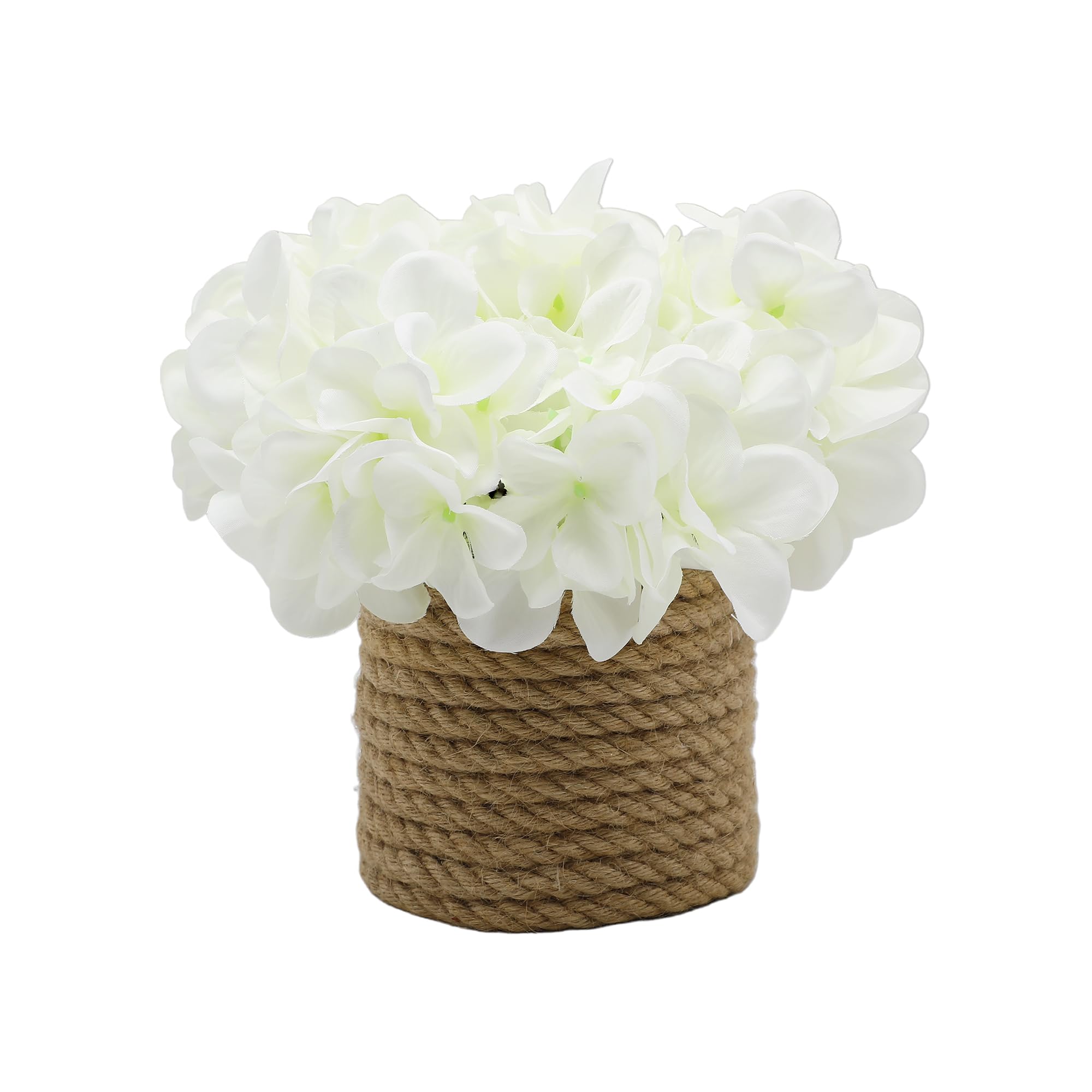 Anko Polyester Artificial Hydrangea Flower With Rope Vase 20Cm X 22Cm X 17Cm Garden-Inspired Aesthetics Showpiece For Home Decor,Office Desk,Bedroom,Balcony,Living Room,Table Top Decorative tem (B0CCJM862J) Amazon Price History, Amazon Price Tracker
