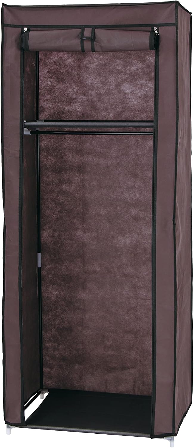 Takeda Corporation YAH81460 Wardrobe, Storage, Rack, Easy Assembly, Brown, 23.6 x 16.5 x 58.3 inches (60 x 42 x 148 cm)