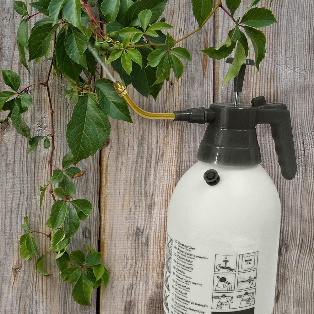 Faithfull Handheld Garden Pressure Sprayer – 2 Litre Capacity Garden Spray Pump with 2 Adjustable Nozzles & Lockable Trigger