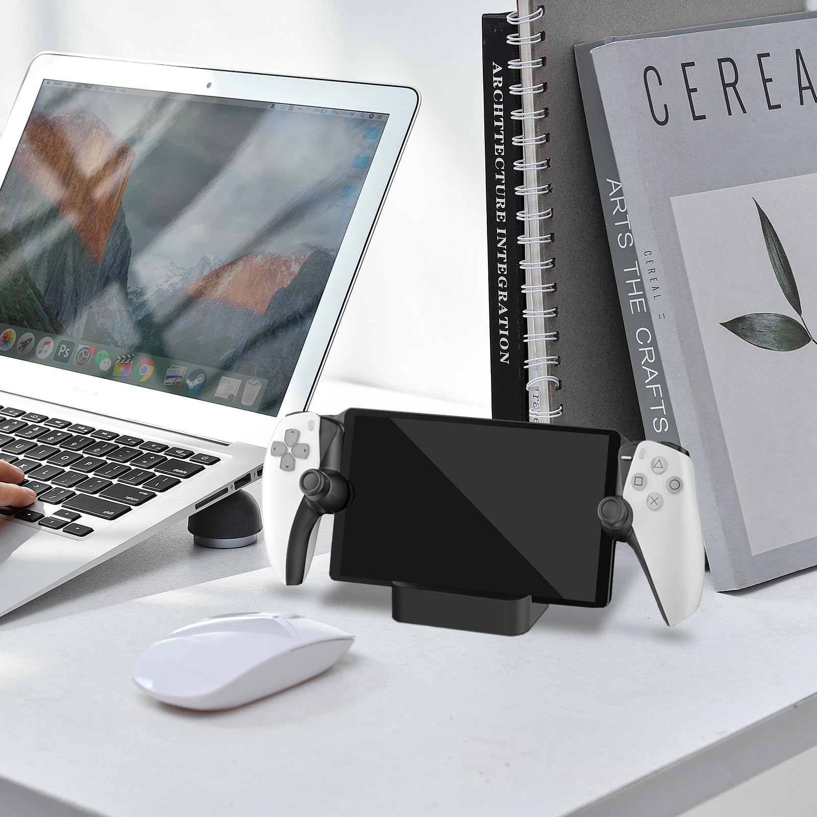 Dock di ricarica con porte USB C rimovibili compatibile con PS Portal Remote Player (Nero)