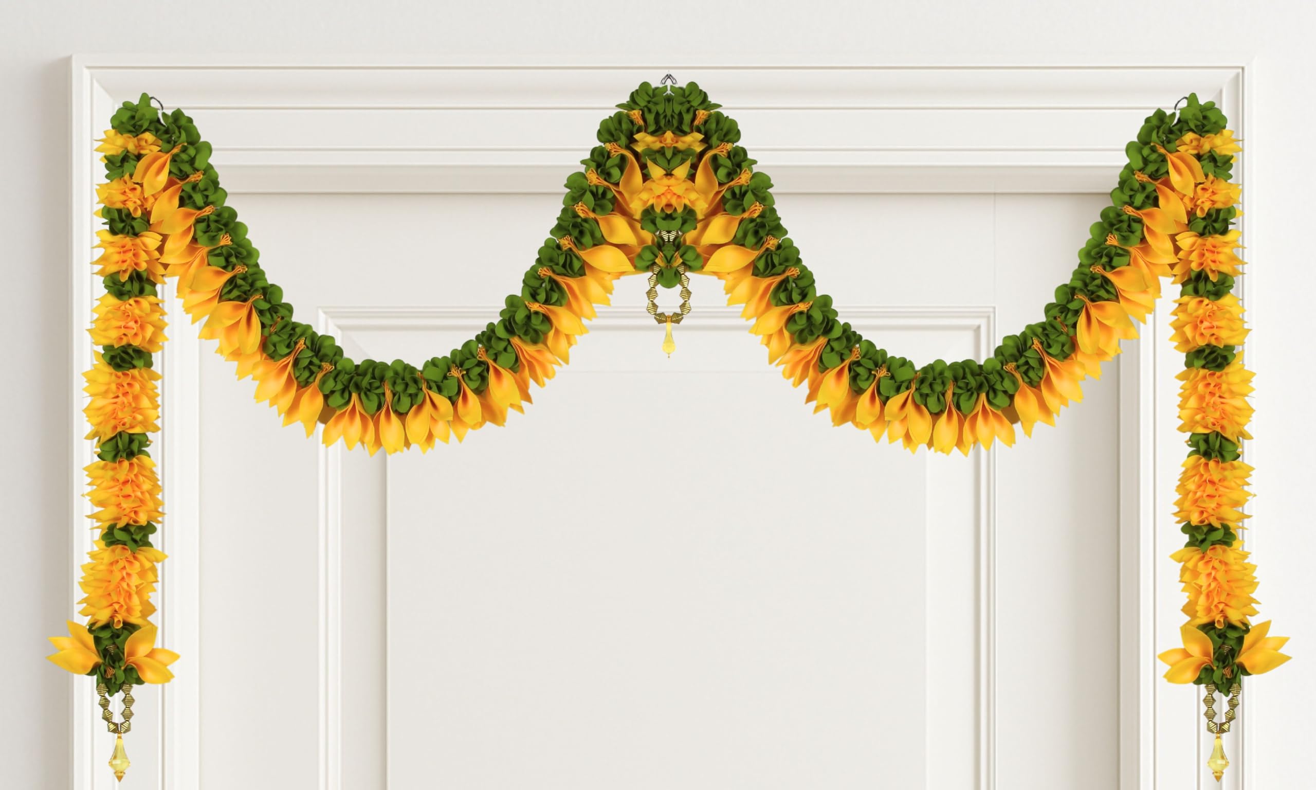 Daedal Crafters- Champa Door Set(Golden Yellow) DC129 Doorway Flower toran 1