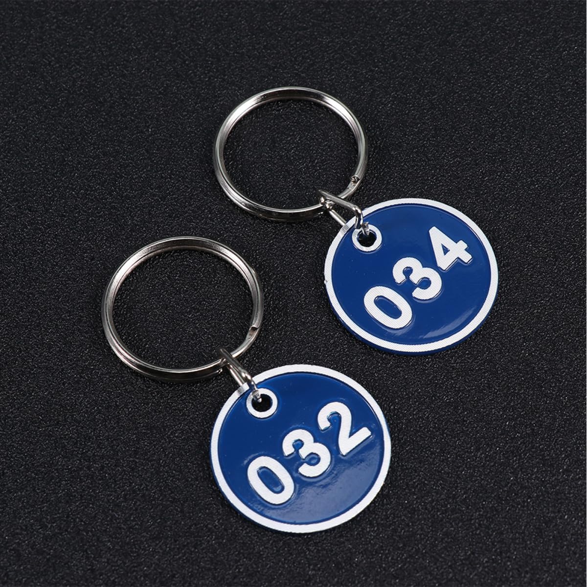 Targhette Numerate in Alluminio Blu, Set 100 Pezzi Anello