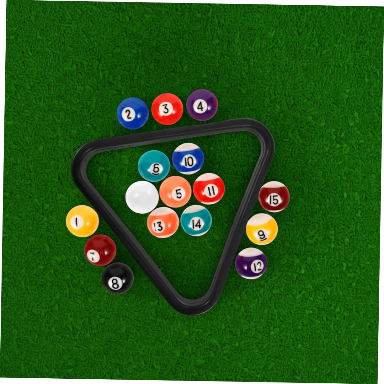Lot de 17 Mini Boules De Billard en Résine avec Triangle, Compact Et Portable, Conçu pour Garçon Et Filles, Coordination Améliorée, Adapté Maison Et École, Jeu Éducatif Et Récréati