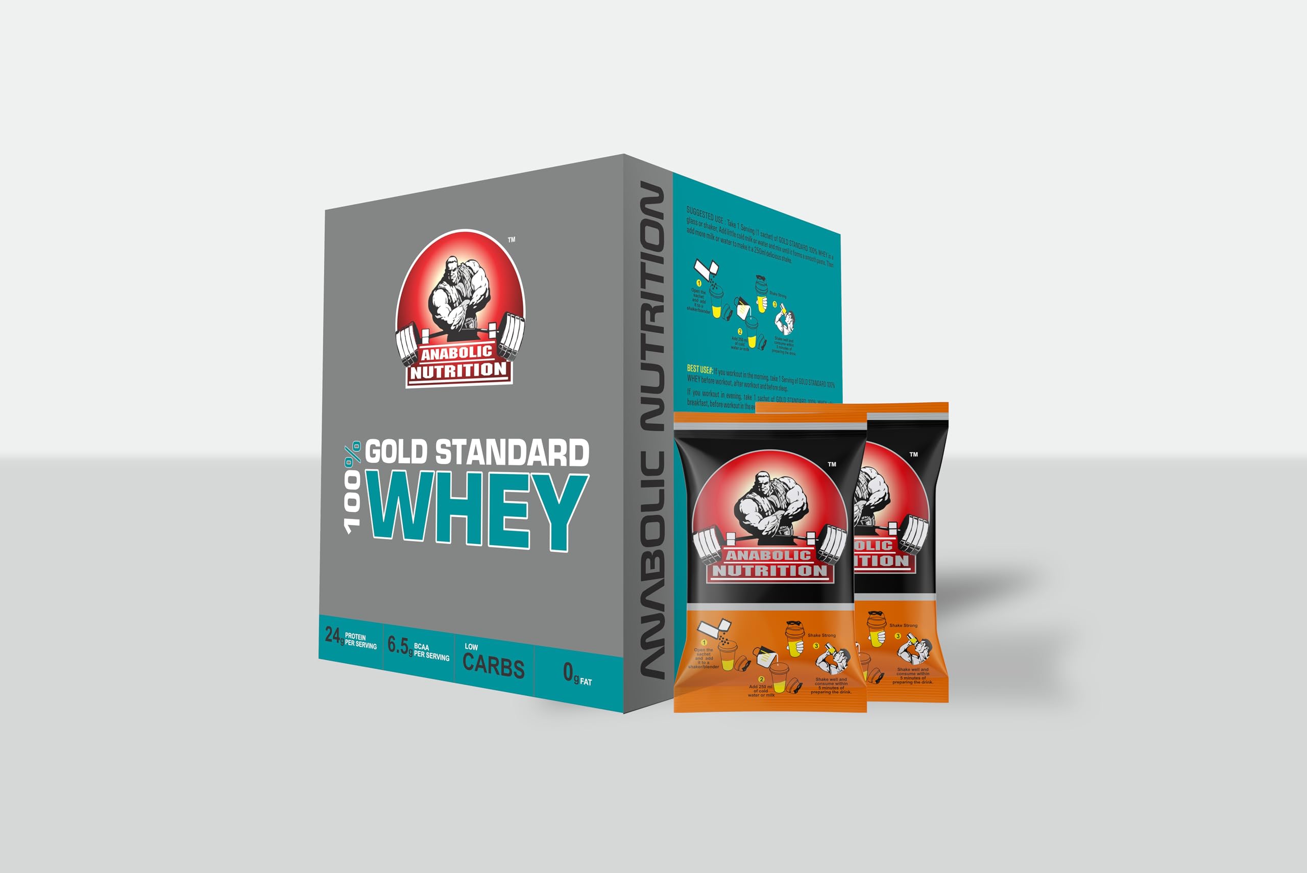 ANABOLIC NUTRITION Gold Standard Whey - Easy Mix Supplement for Shakes, Smoothies, Beverages (PACK OF 5 SERVINGS, Vanilla) 4