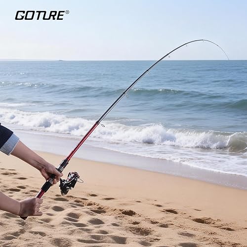Miniatura 9 de Goture Caña de pescar giratoria y carrete combos telescópicos de pesca+ carretes giratorios precargados con bolsa de transporte, kit para viajes de