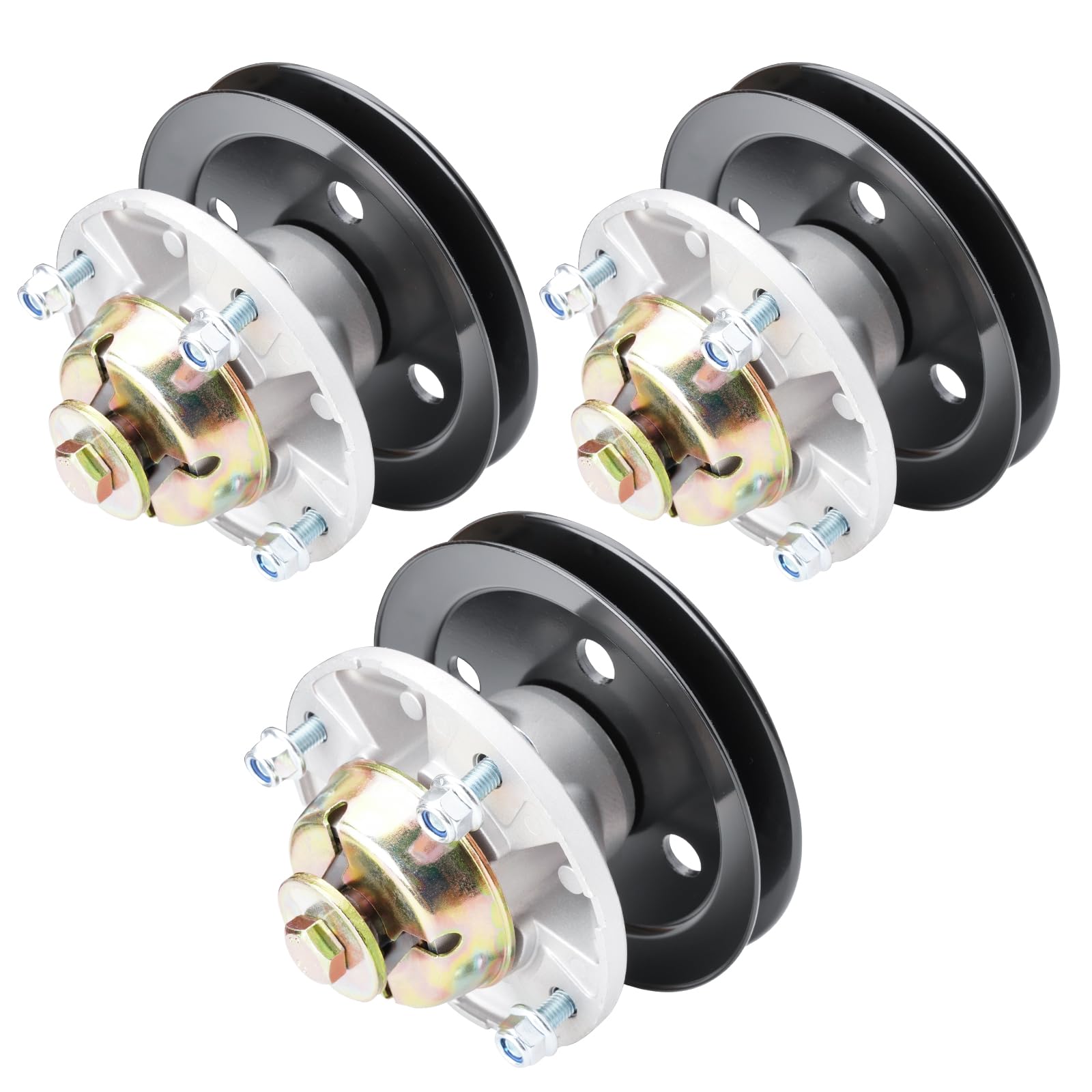 JYLEYJ AM121342 AM121229 Spindle Assembly Fit for 44" 48" 54" Deck Mower John Dee re 180 LX172 LX266 GS25 GS45 LX188 2554HV Sa BRE Scotts Tractors Replaces AM115528 AM115720 AM116065 (3Pack)