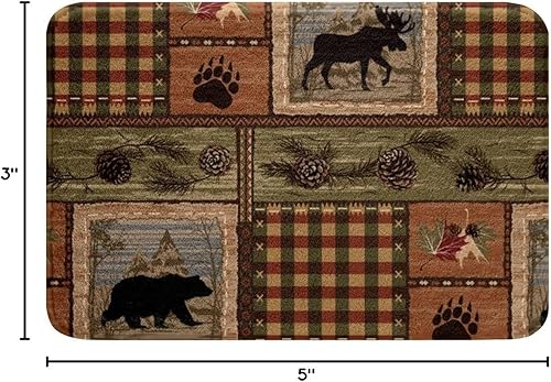 Miniatura 3 de Alfombra de baño rústica de 20 x 32 pulgadas, con temática de caza rural para hombres, niños y adultos, decoración de habitación, alfombras de baño