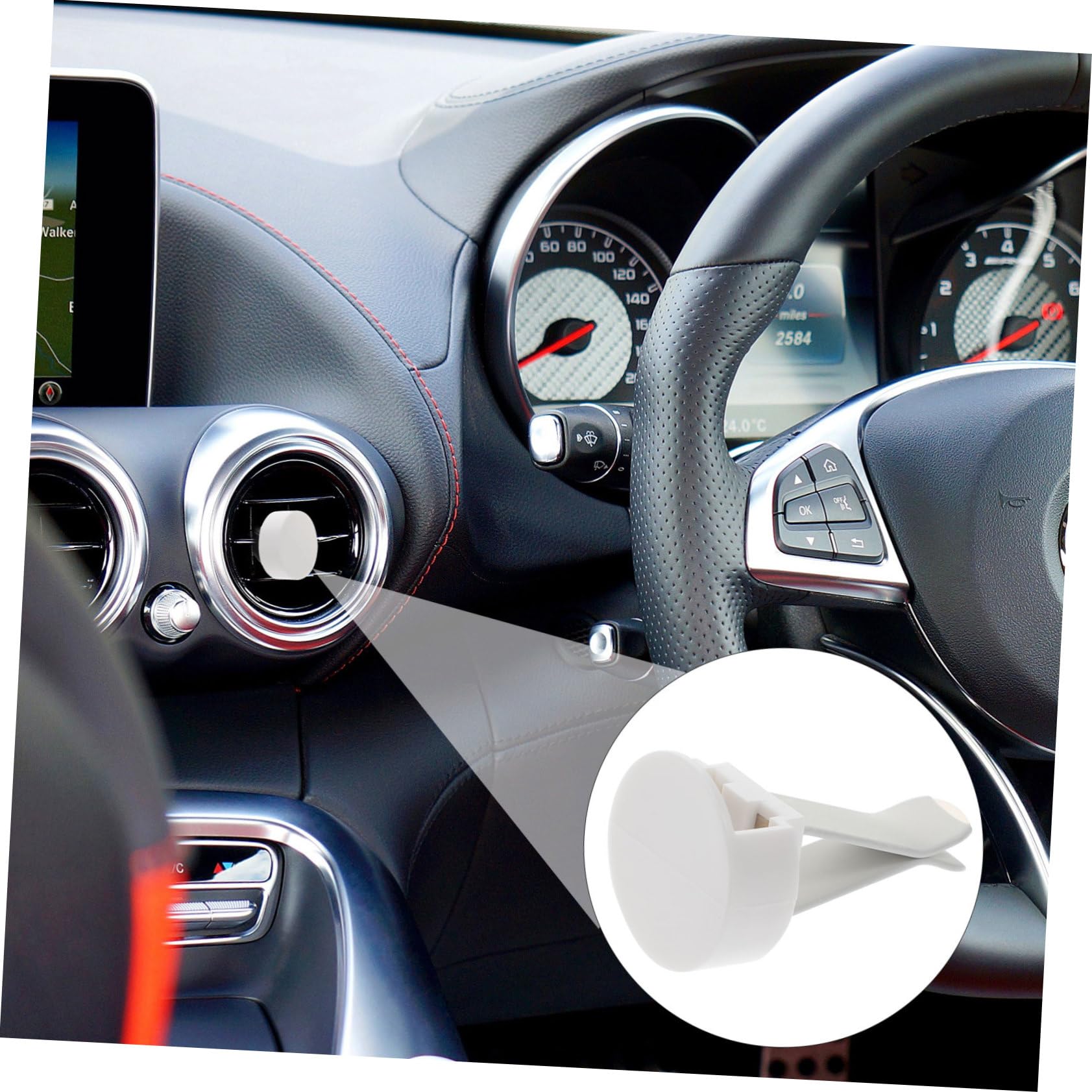 Clip per Bocchetta Auto 100pezzi Metallo Plastico Bianco | Kit da 100, per Bocchetta di Aerazione Auto e Outlet Car, Uso Decorativo DIY