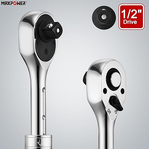 Miniatura 6 de MAXPOWER Llave de trinquete extensible de 12 pulgada, llave de trinquete de 12 pulgada, función de trinquete reversible de liberación rápida de 72