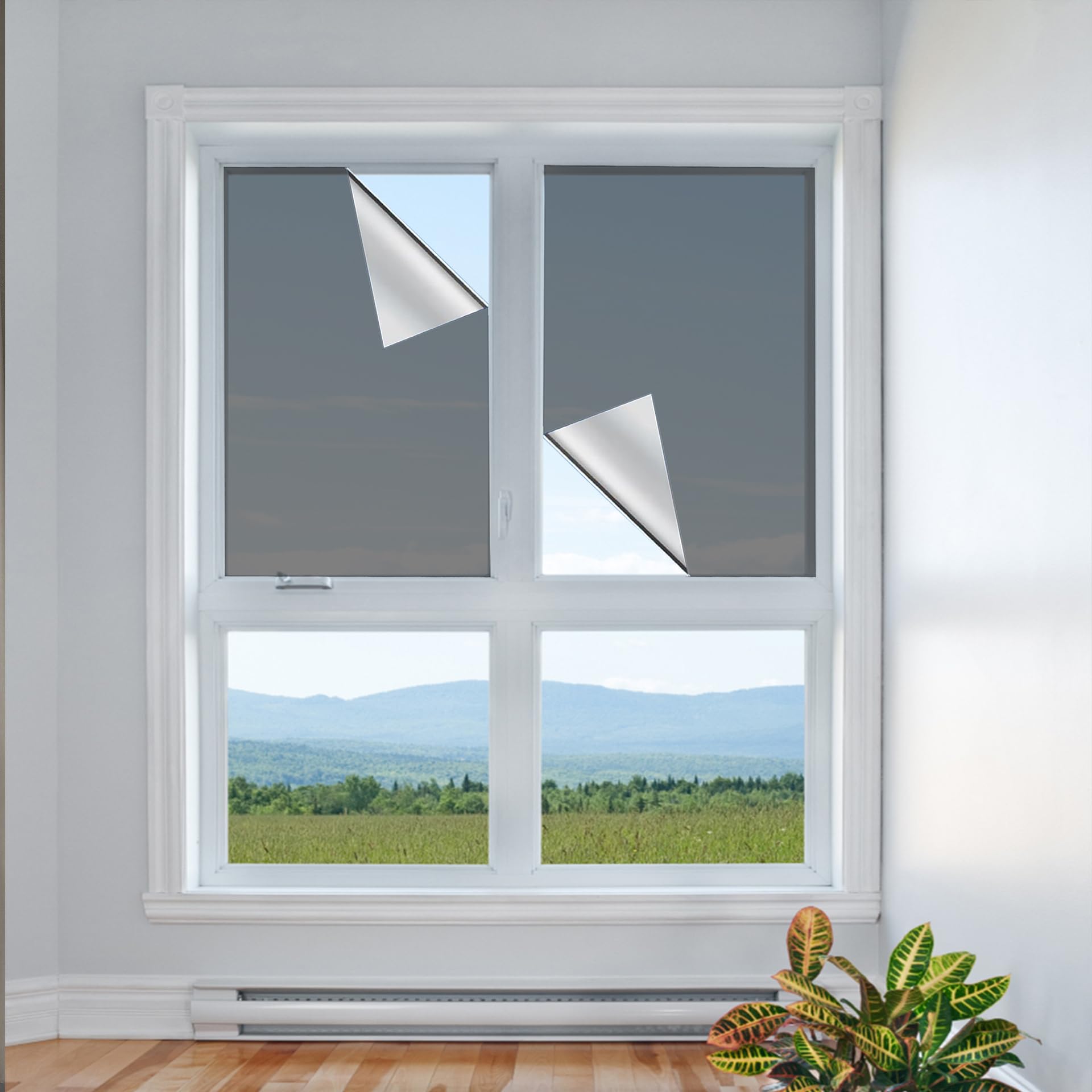 Pellicola per Finestre 75 x 250 cm Pellicola Adesiva per Vetri Finestre Autoadesivo Decorative Impermeabile per Vetri Può Essere, Nero