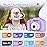 Seckton Upgrade Kids Selfie Camera, Christmas Birthday Gifts for Girls Age 3-9, HD Digital Video Cameras for Toddler, Portable Toy for 3 4 5 6 7 8 Year Old Girl with 32GB SD Card-Purple White