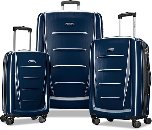 Samsonite Winfield 2 Hardside Expandable Luggage with Spinner Wheels, Navy, 3-Piece Set (20/24/28)
