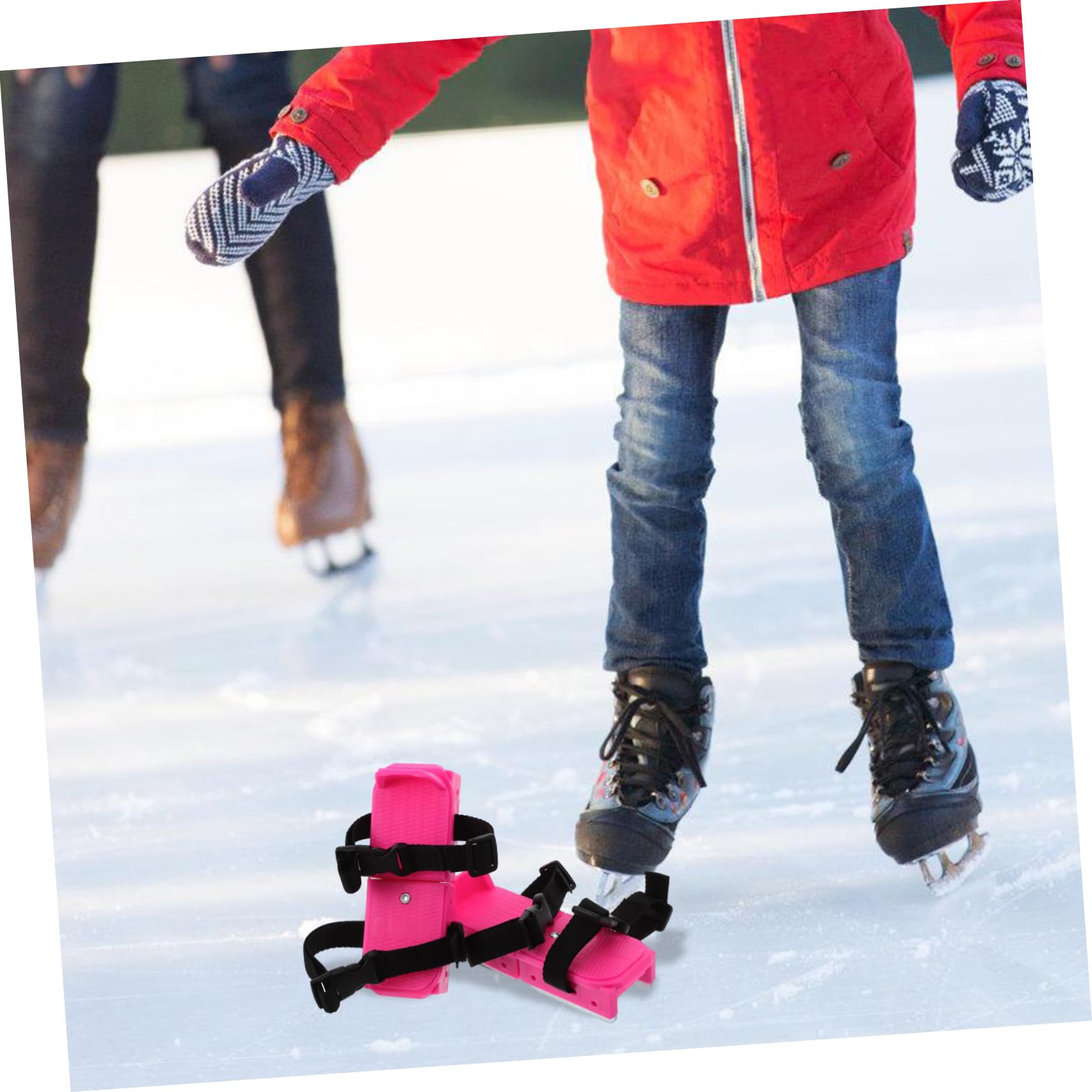 KOMBIUDA Scarpe da Pattinaggio sul Ghiaccio Regolabili per Ragazzi Principianti in Pp e Metallo Design Facile e Adattabilità Multiscena per attività sulla Neve All'aperti
