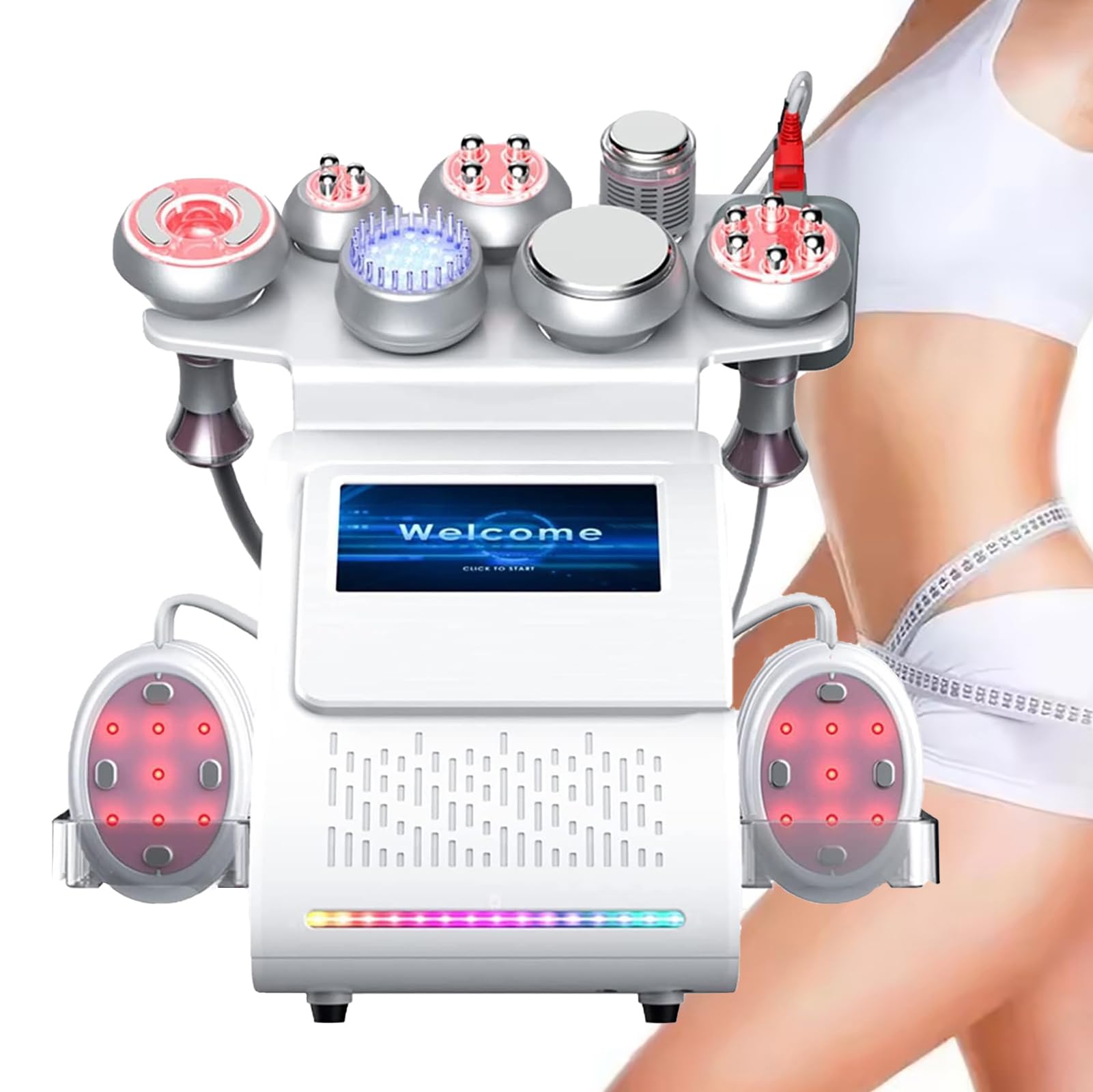 Appareil de Cavitation 80K et Soin de la Peau 9 en 1 pour Remodelage Corporel