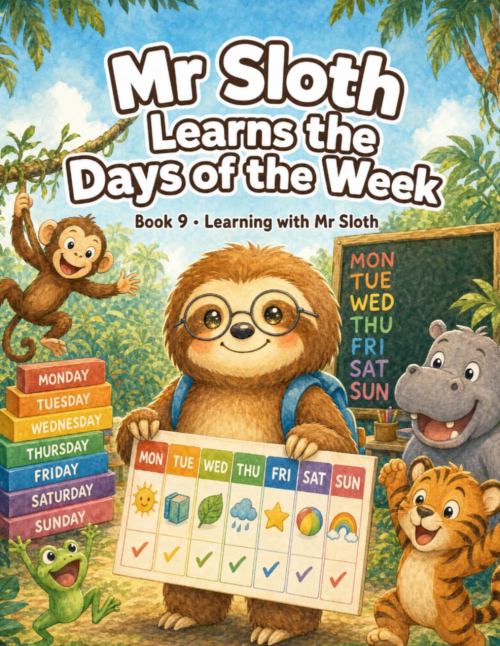 Mr Sloth Learns the Days of the Week: early learning children books