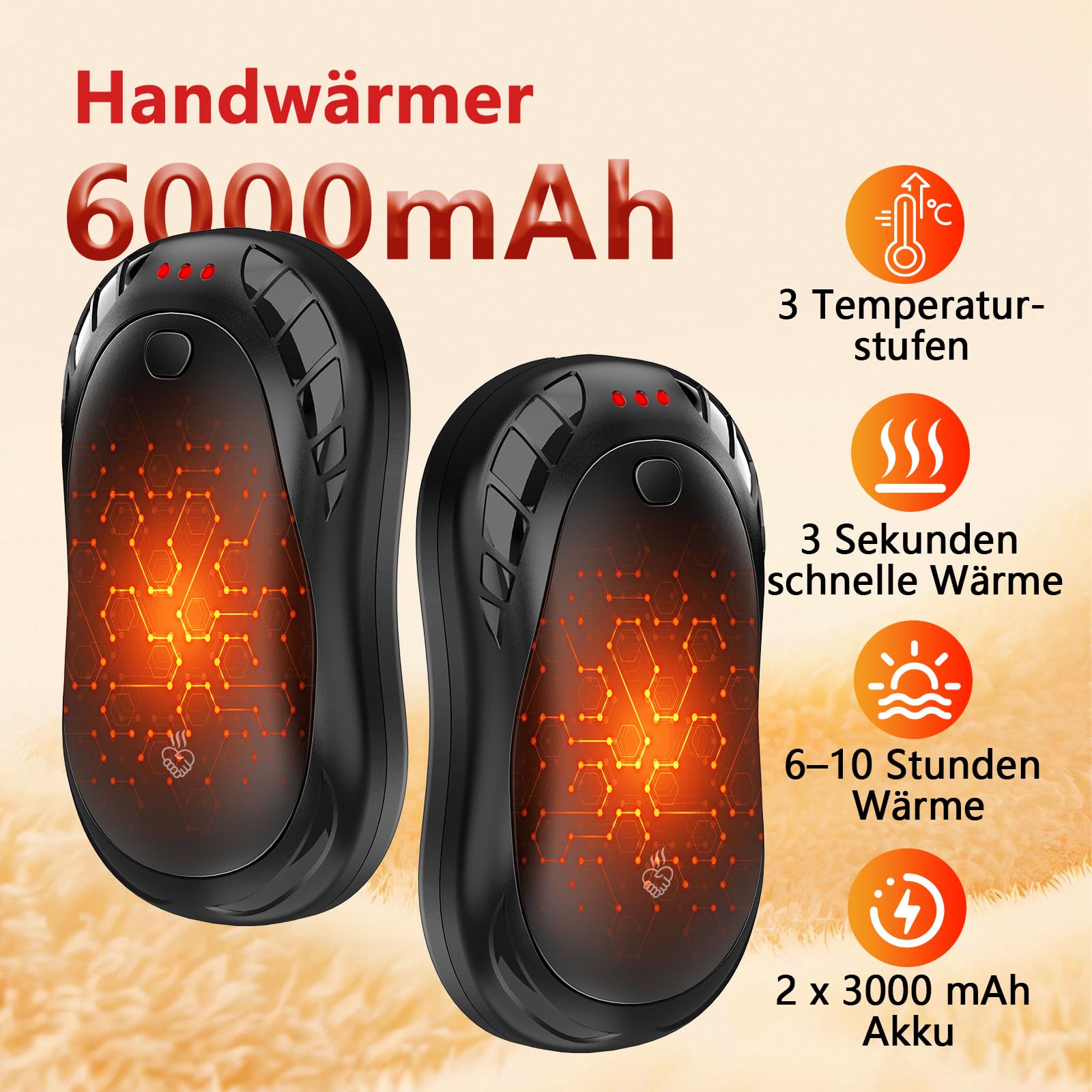 2 Katalysator-Brennerpads Für Handwärmer – Schnell Heiß, Langlebig Aus Glasfaser – Für Camping & Outdoor