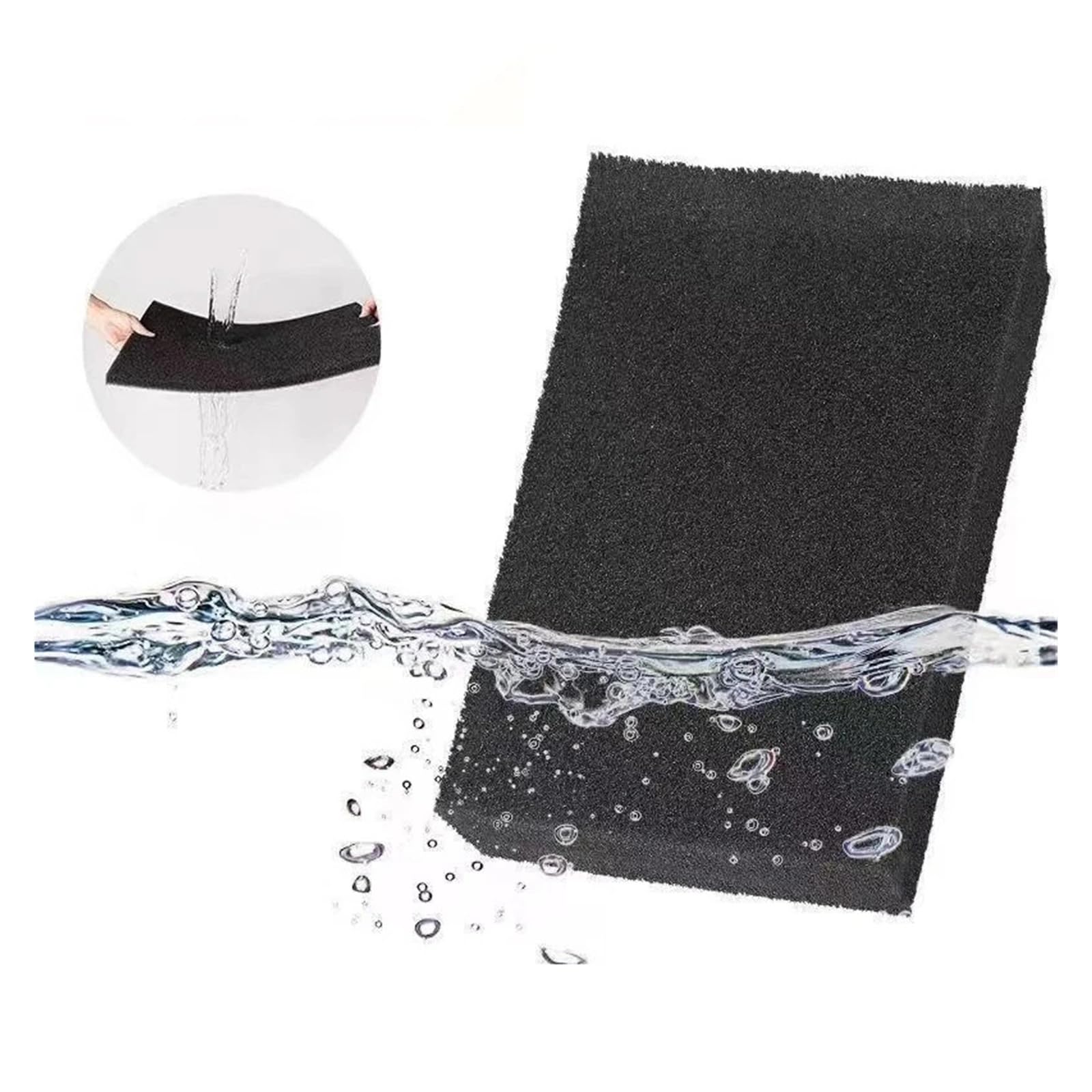 Zuschneidbarer Aquarium-Filter, Baumwolle, biologisches Aquarium-Filtermaterial, Wasserreinigungsschwamm, 15, 25, 35, 50 PPI, hohe Dichte (100 x 50 x 2 cm, 50 PPI)
