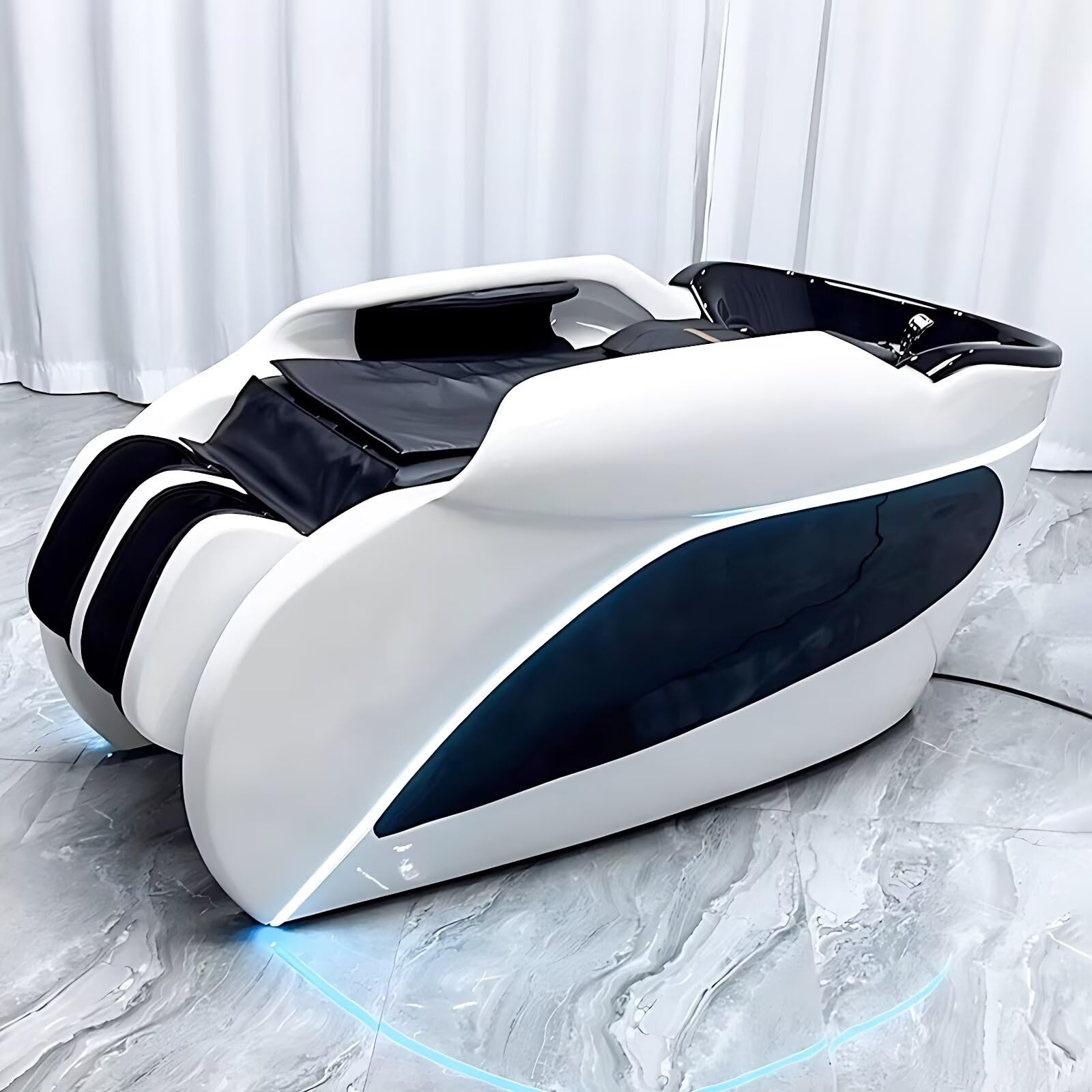 Professionelle Kopf- Und Spa-Waschliege, Massageliege mit Ambientebeleuchtung, Rückenheizung, Wasserzirkulation, Ganzkörpermassage, Moderne Salon- Und Spa-Ausstattung