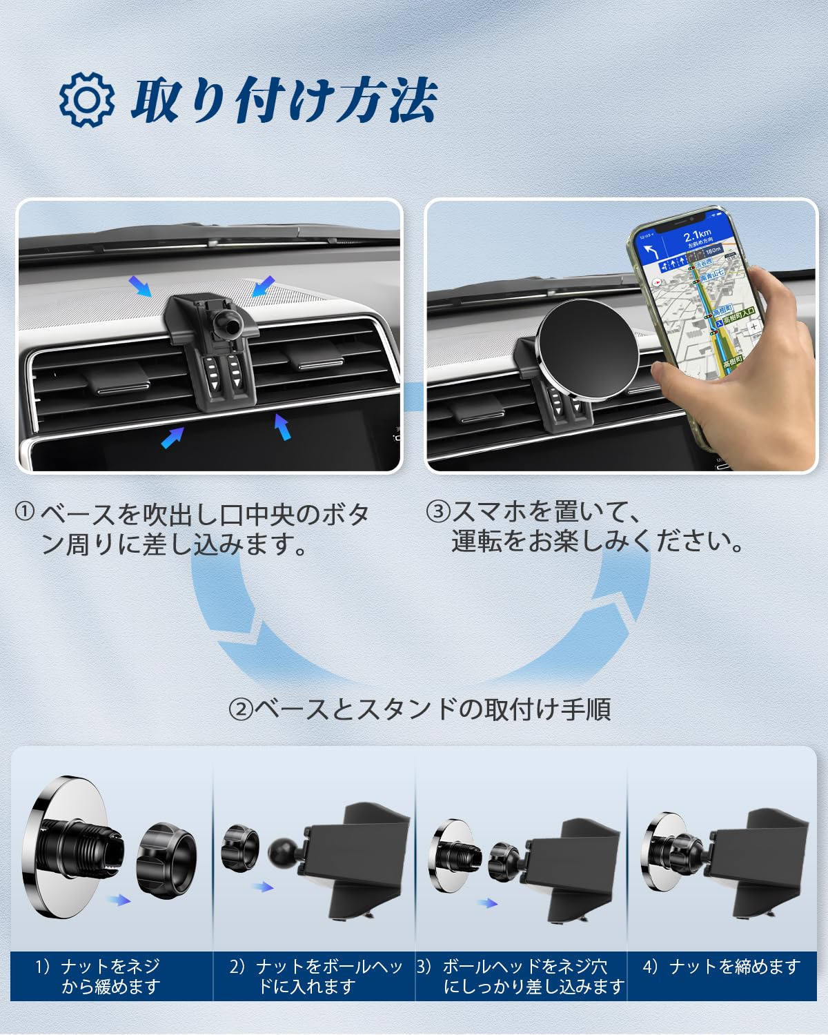 Amazon.co.jp: BIBIBO トヨタ プラド150後期 スマホホルダー