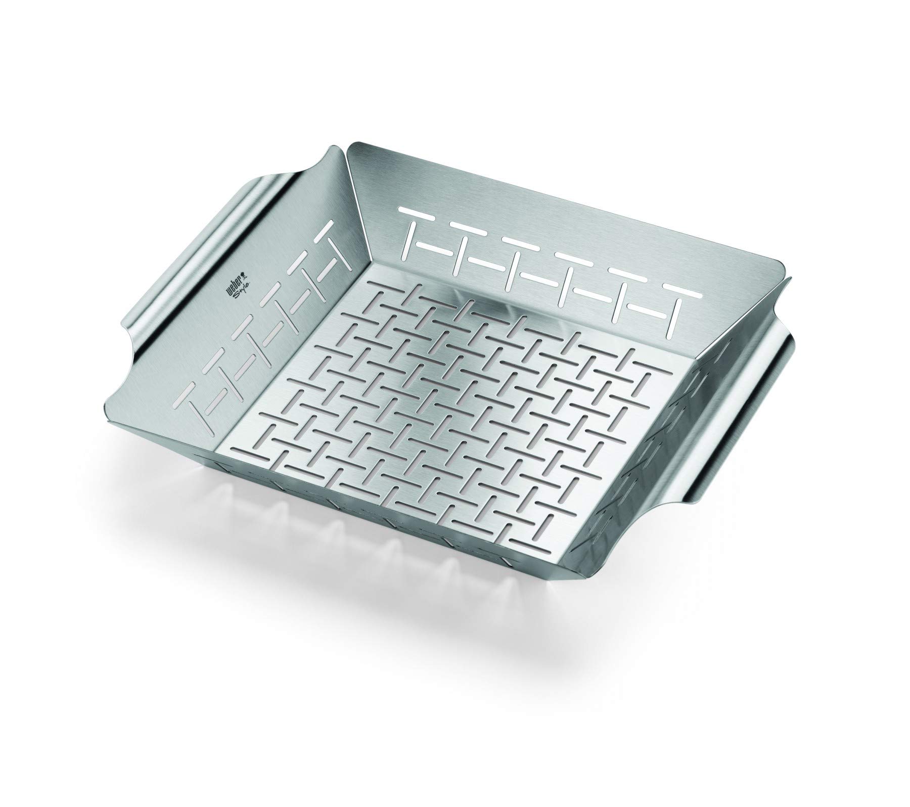 Weber Deluxe Grilling Basket – Stainless Steel Grill Basket for Vegetables, Seafood & Small Foods, Durable BBQ Cooking Accessory for Charcoal and Gas Grills Large