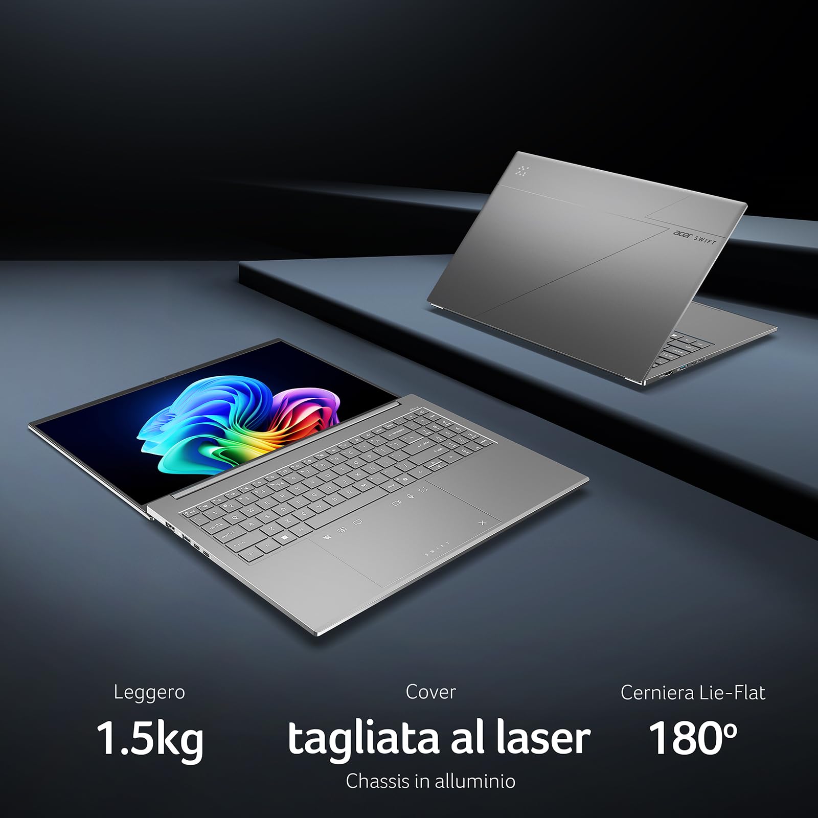 Acer Swift Go 16 AI Laptop 16" WUXGA+ OLED Intel Core Ultra 7 256V 16GB RAM 1TB SSD Copilot+ PC Windows 11 QWERTY
