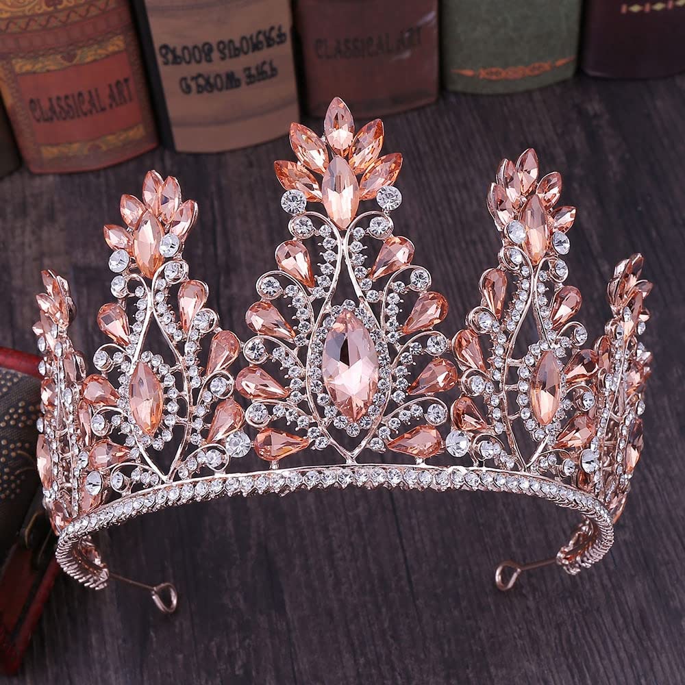 Ręcznie robiona moda duża kropla kryształowy Diadem ślubny Rhinestone królowa tiary i korony opaski na włosy panny młodej obręcz do włosów (kolor metalu: H104 srebrno-biały)