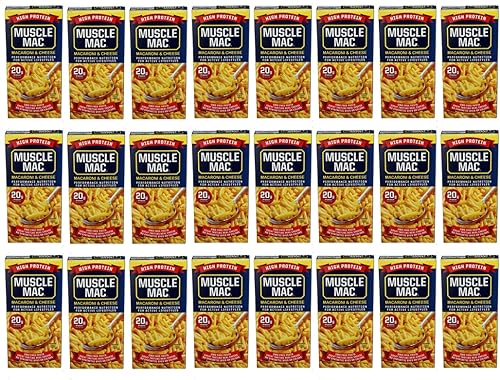 Muscle Mac Pasta de macarrones y queso para todas las edades, 0.71 onzas de alto contenido de proteínas por porción, queso real, sin OMG, paquete de disponible en Yaxa Colombia