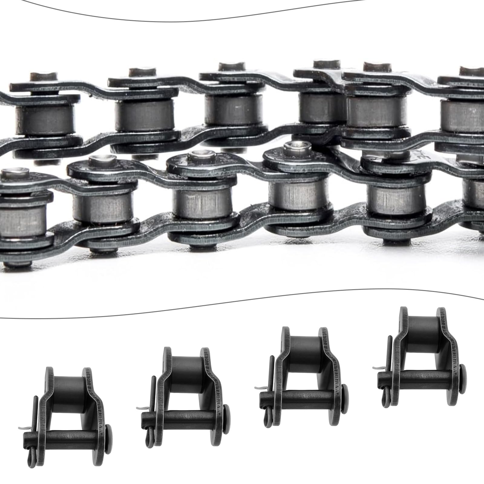 Roller Chain Offset Link #420, 6 Pieces 420 Chain Half Link - View #3