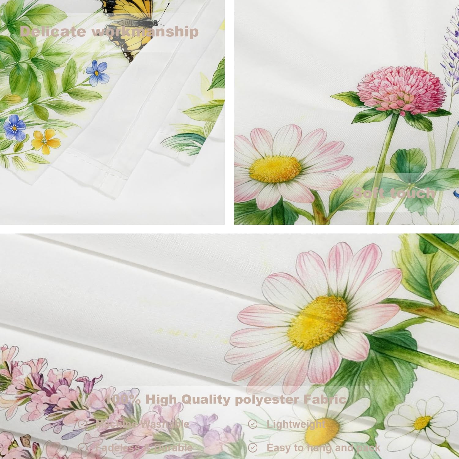 Batmerry White Leaves Botanical Tapestry, Romantic Flower Victorian Border Dragonfly Wildflower Hippie Trippy Tapestry Wall Art Meditation Decor for Bedroom Living Room Dorm, 59.1 x 82.7 Inches
