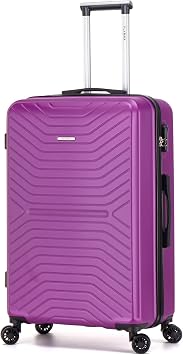FLYMAX 24" Medium Suitcase 4 Wheel Lightweight Luggage Hard Shell ABS Travel Case Hold Check in Fits 15kg - 20kg Medium Size + 3 Digit Lock + Telescopic Handle 67 Litre Capacity