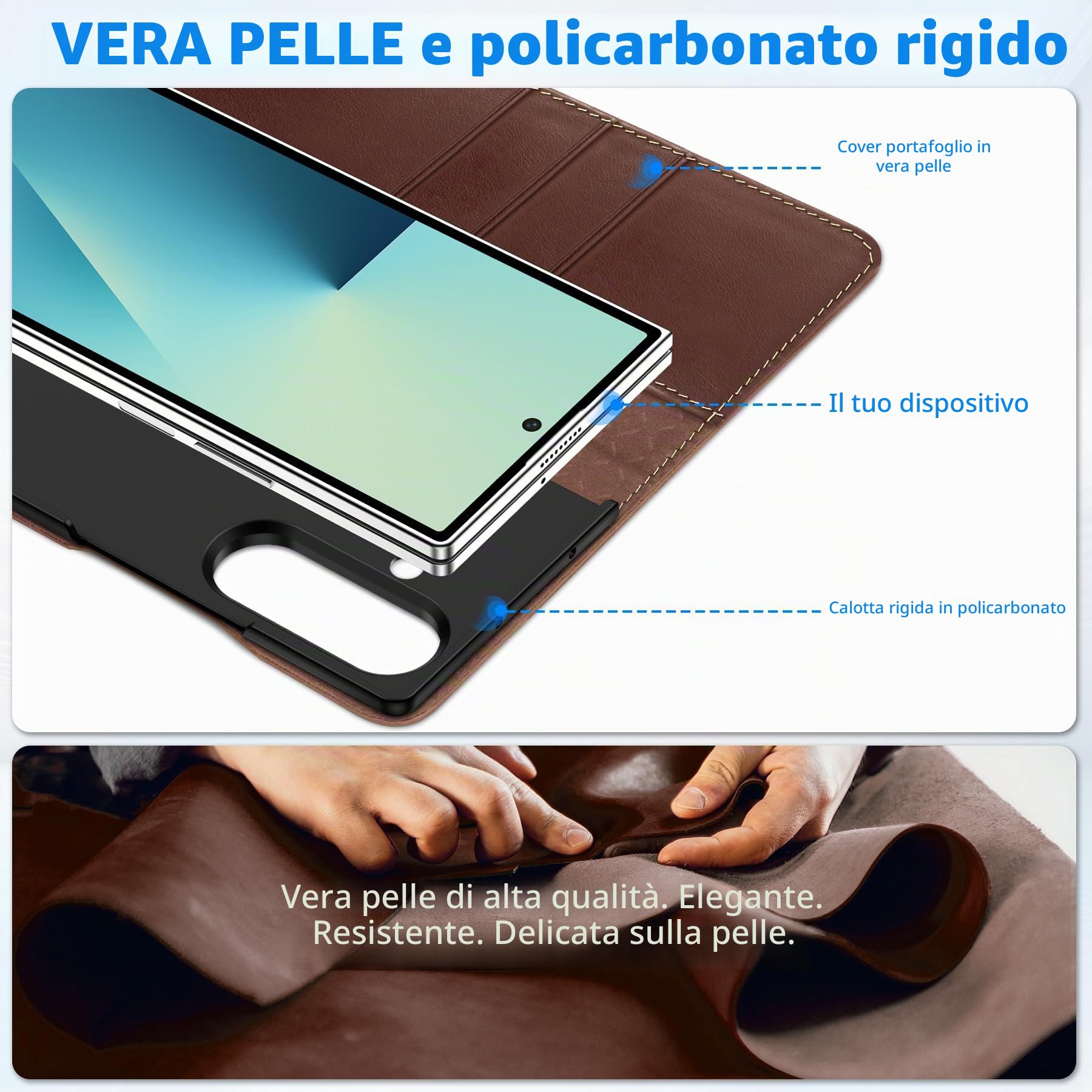 SHIELDON Custodia in Vera Pelle per Galaxy Z Fold7 8.0" 5G 2025, Custodia a Portafoglio [Cavalletto] [Blocco RFID] [Slot Schede] [Antiurto] Cover Flip Magnetica, Caffè Retrò | Custodia magnetica a libro, blocco RFID, porta carte di credito, cavalletto, de