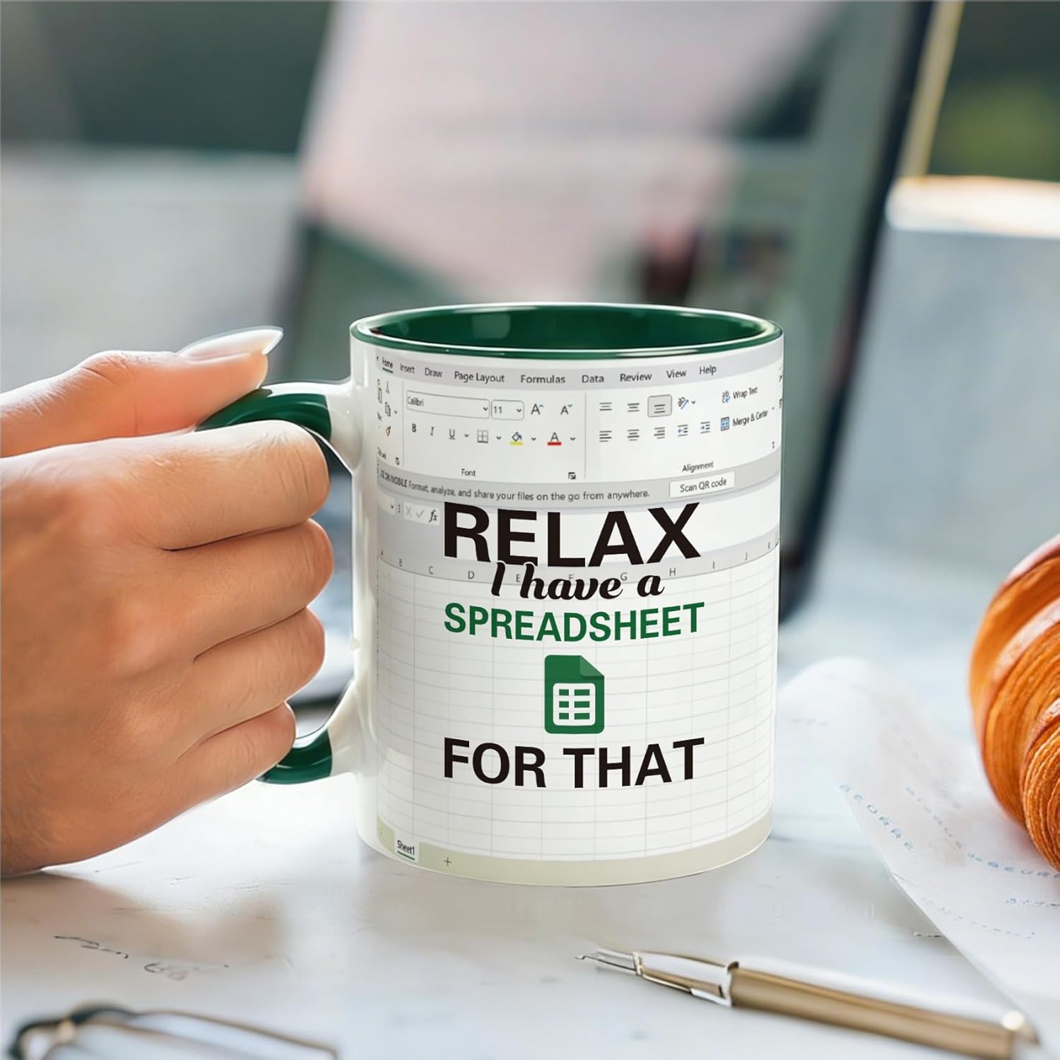 Relax, I Have A Spreadsheet for That - Unique Spreadsheet Coffee Mug, Christmas Mug Gifts for Coworkers Accountant, Novelty Gift for Finance Banker Coworkers Accounting Boss CPA 11 oz -52 - Image 4