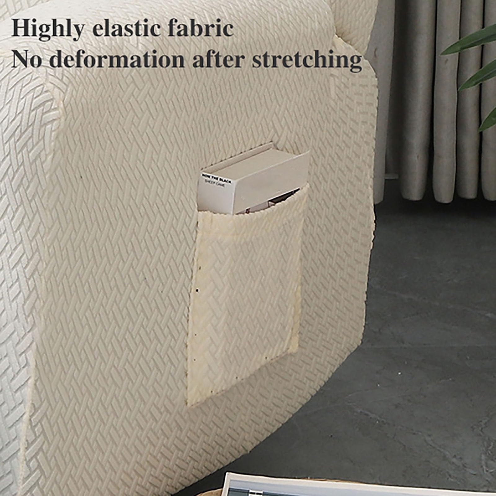 Copripoltrona verde scuro, 4 pezzi, copribraccioli per divano, con tasche, cuscino di ricambio per mobili e decorazione domestica