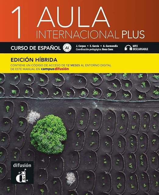 Portada de Aula internacional Plus 1 A1 - Edición híbrida: Edición internacional - Curso de español. Libro del alumno y cuaderno de ejercicios con audios y ... del manual en Campus Difusión
