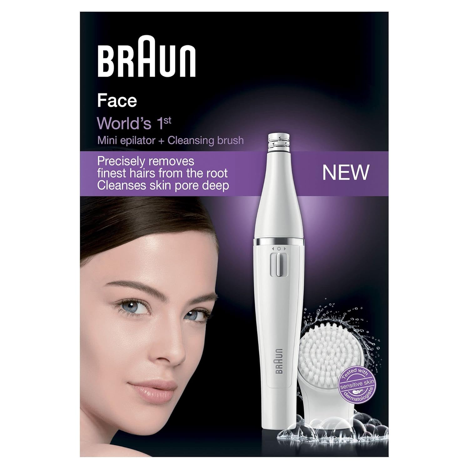 Braun Face 810 Facial Epilator and Facial Cleansing Brush with Micro