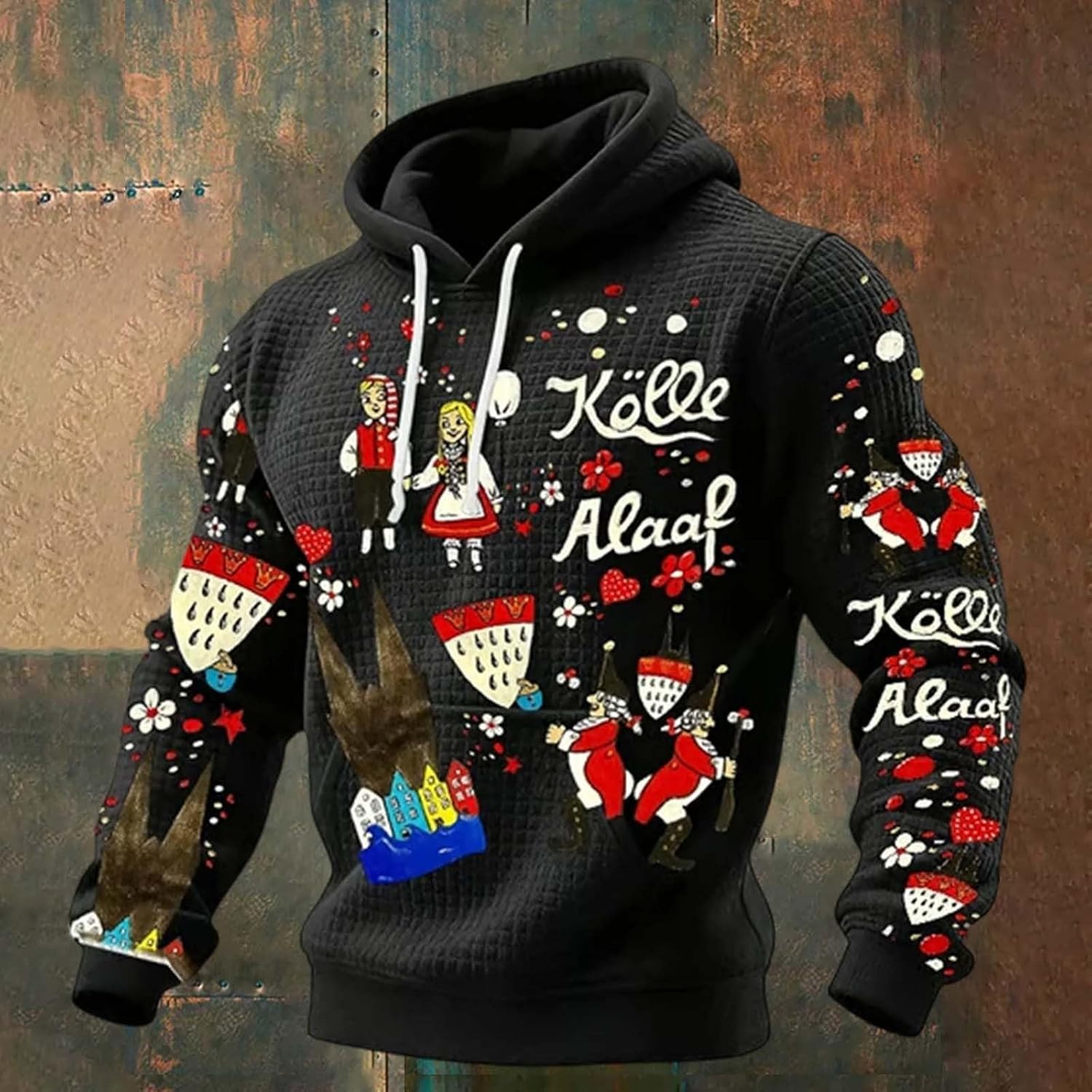 Pullover Hoodies For Men Long Sleeve Printed Pullover Sweatshirts Plus Size Baggy Streetwear With Pocket For Walking Outdoor