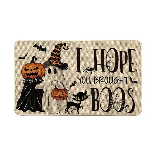 Artoid Mode Ghost Pumpkins Cat Halloween Doormat, I Hope You