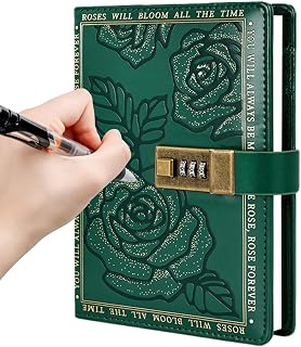 Lock Journal, diario de privacidad B6, 224 páginas de cuero rosa con tapa dura para niños, niñas, adultos, adolescentes, viajes, escuela, cumpleaños, Navidad