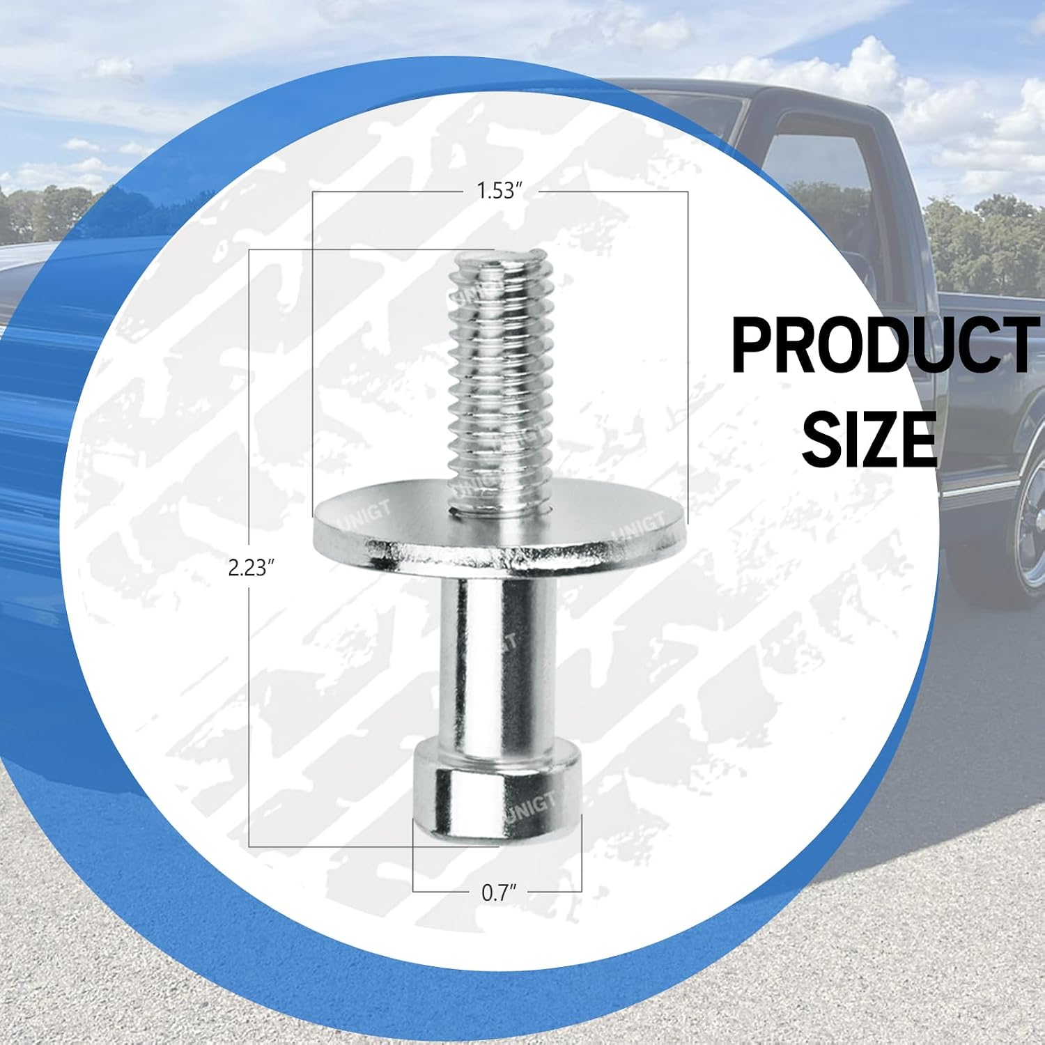 UNIGT Door Lock Striker 38428 Compatible with 1985-2002 Chevrolet K1500 K2500 K3500 GMC C1500 C2500 C3500 Yukon Truck Door Latch Bolt Pin Replace 15013147 - Sold in Pairs