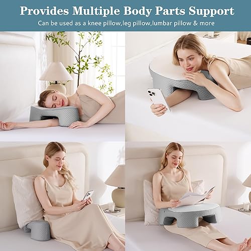 Miniatura 6 de EUHAMS Almohada ergonómica de espuma viscoelástica con orificios para el brazo para cuello, hombros y manguitos rotadores, alivio del dolor de brazo