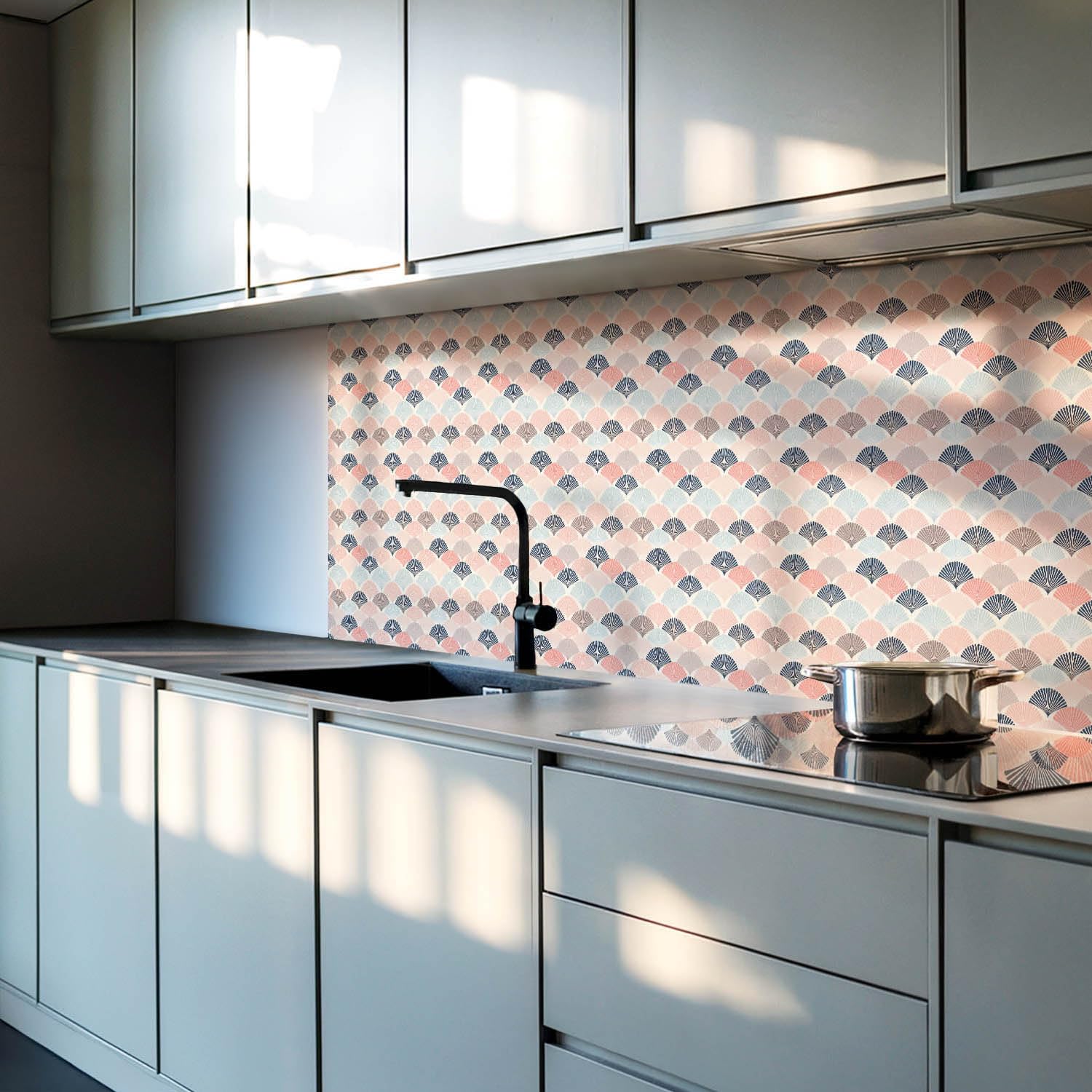 Pannelli Rettangolari PVC 60x30 cm Durevole 6 Pezzi Confezione Multipla Rettangolare Decorazione Pavimentazione Installazione Rapida Antischizzo Vinile - Modello di tifosi in onde